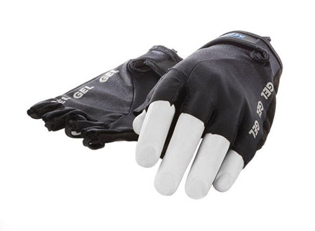 Mirage Lycra Handschuh Größe L Gel Schwarzer kurzer Finger auf Karte