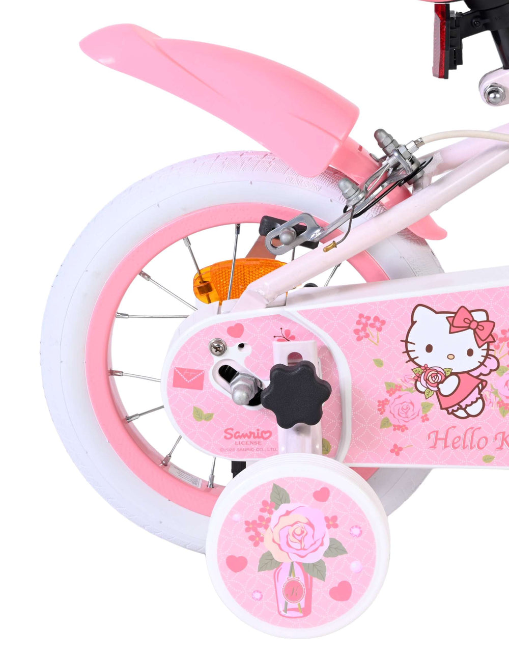 Hello kitty kinderfiets - meisjes - 12 inch - roze - twee handremmen