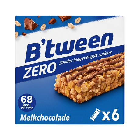 Hero b'tween zero melkchocolade 20 gr (10x 6-pack)
