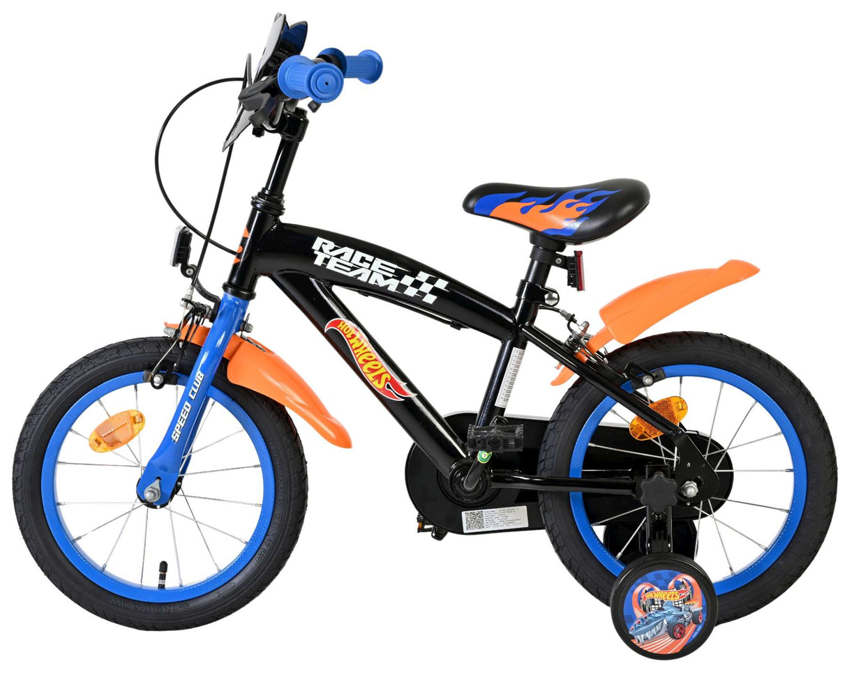 Heiße Räder Hot Wheels Kinderfahrrad - Jungen - 14 Zoll - Schwarz - Zwei Handbremsen