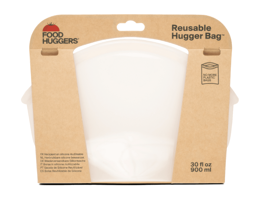 Wiederverwendbarer Aufbewahrungsbeutel von Food Huggers – 900 ml – Champagnerfrost