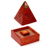 Pyramiden-Räucherkegel aus Mangoholz, Buddha