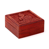 Mango Whout geschnitzte thailändische Buddha-Aufbewahrungsbox