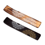 Mandala-Räucherstäbchenhalter aus Mangoholz