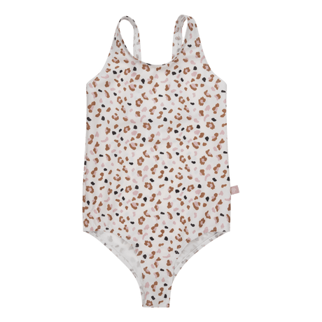 Leopard | Khakifarbener UV-Badeanzug für Mädchen