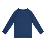 Reine Töne | Dunkelblaues UV-Badeshirt mit langen Ärmeln
