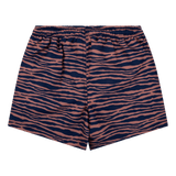 Lebendige Streifen | Blau-Orange UV-Badehose Junge