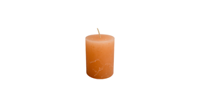 Kaars rustiek 80 60mm peach