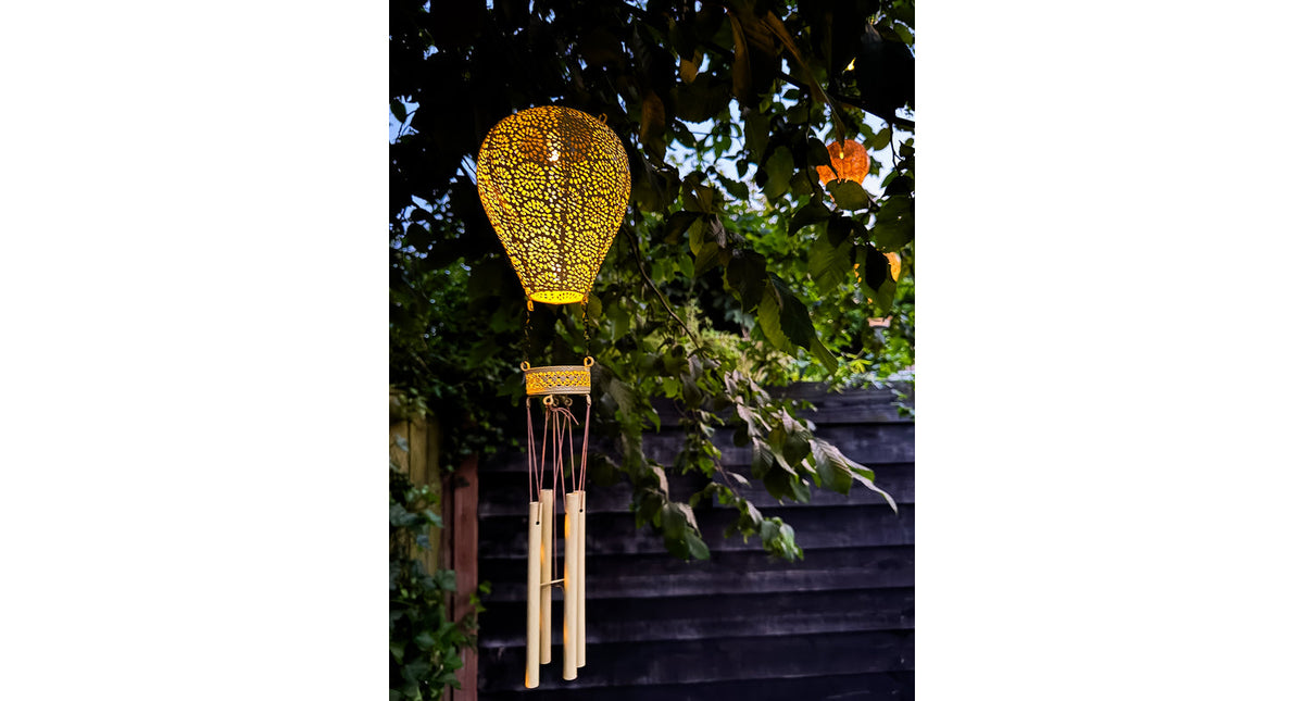 Solar ballon metaal geel steady 2 assortie 13cm x 56cm