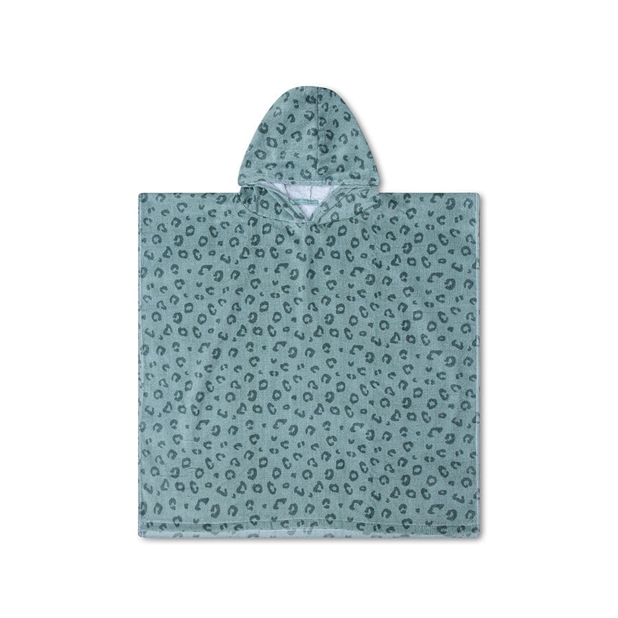 Leopard | grüner Strandponcho 65 x 65 cm