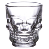 2 Schnapsgläser aus Glas (60 ml) – Totenkopf
