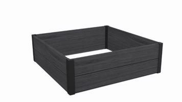 Keter groenten, verhoogd grafiet maple square 106 x 106 x 32cm