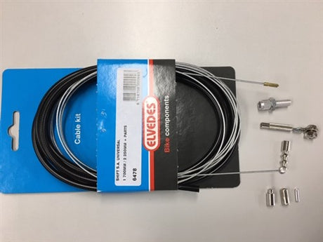 Getriebekabel -Set ELVEDEN 1700 2250 mm Universal Sturmey Archer verzinkt - schwarz (auf der Karte)