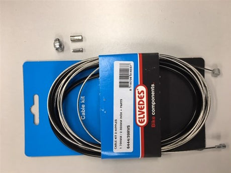 ELVEDES Kabel Uni 2 Brustwarzen 2,35 m Edelstahl schwarz 6444 39RVs