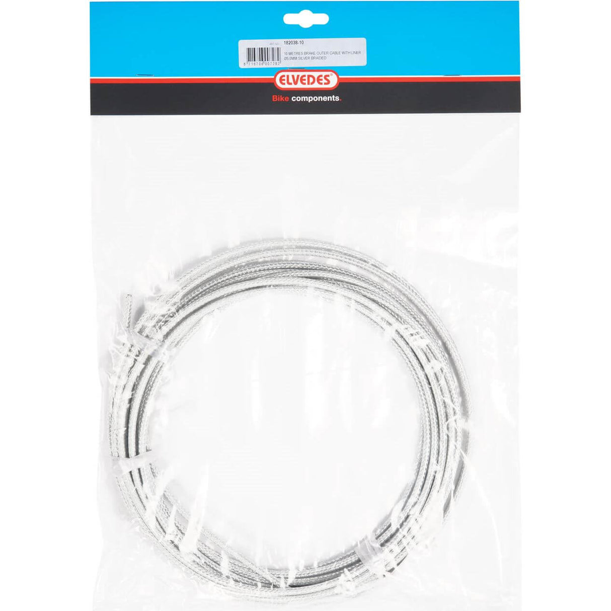 Elvedes Bremse außen 5mm Silber (10m) geflochten 182038-10
