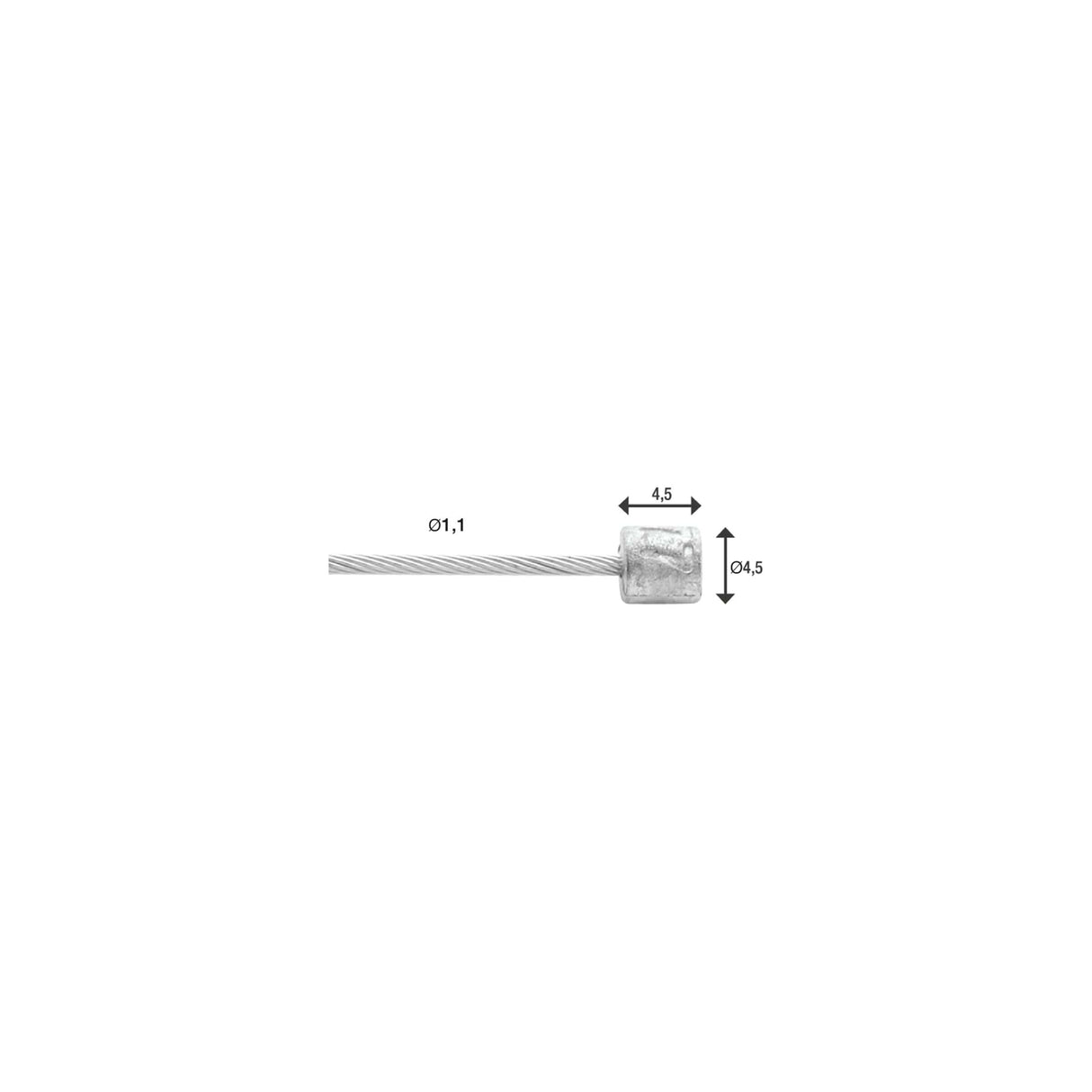 ELVEDES SCHAKEL BINNenk 2250 mm Edelstahl N-NIP. 6472RVS-SHIM-49-SL