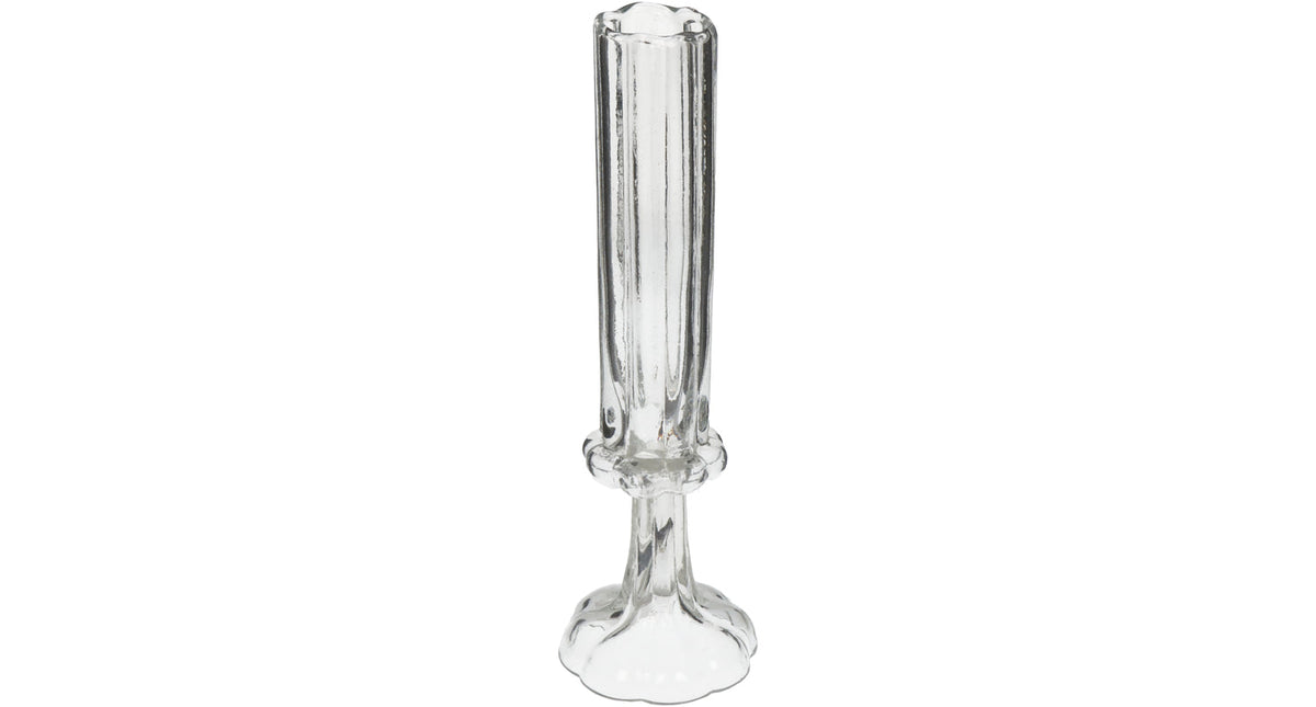 Vase flute glass clear 9x9x26.5cm