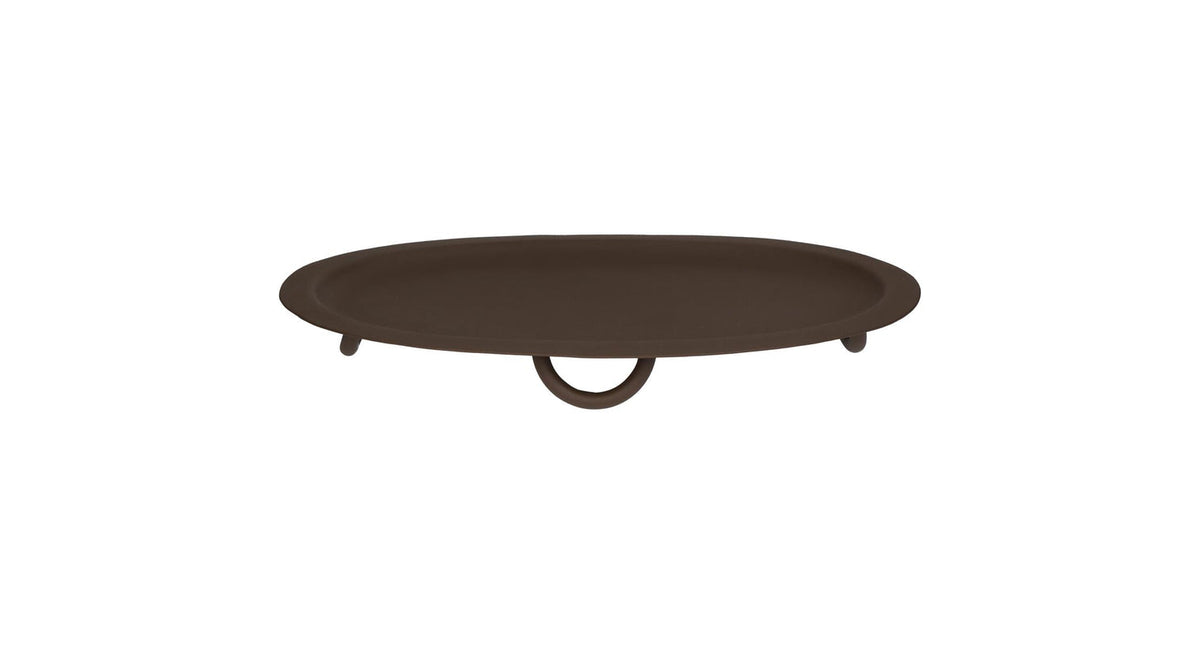 Plate metal brown 38x23x4cm