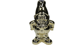 Vase gnome ceramic gold 11x8x18cm
