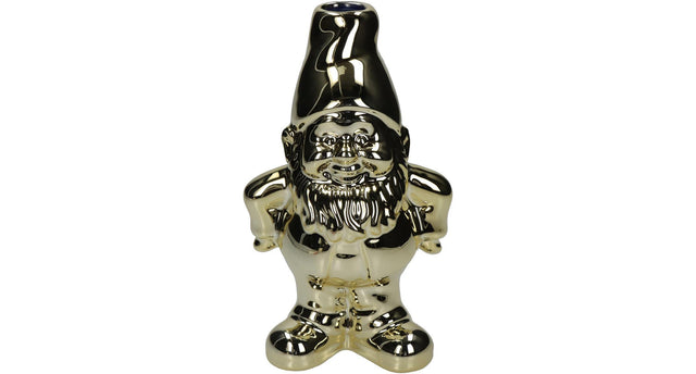 Vase gnome ceramic gold 11x8x18cm