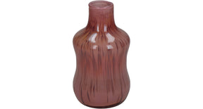 Vase glass pink 8x8x14cm