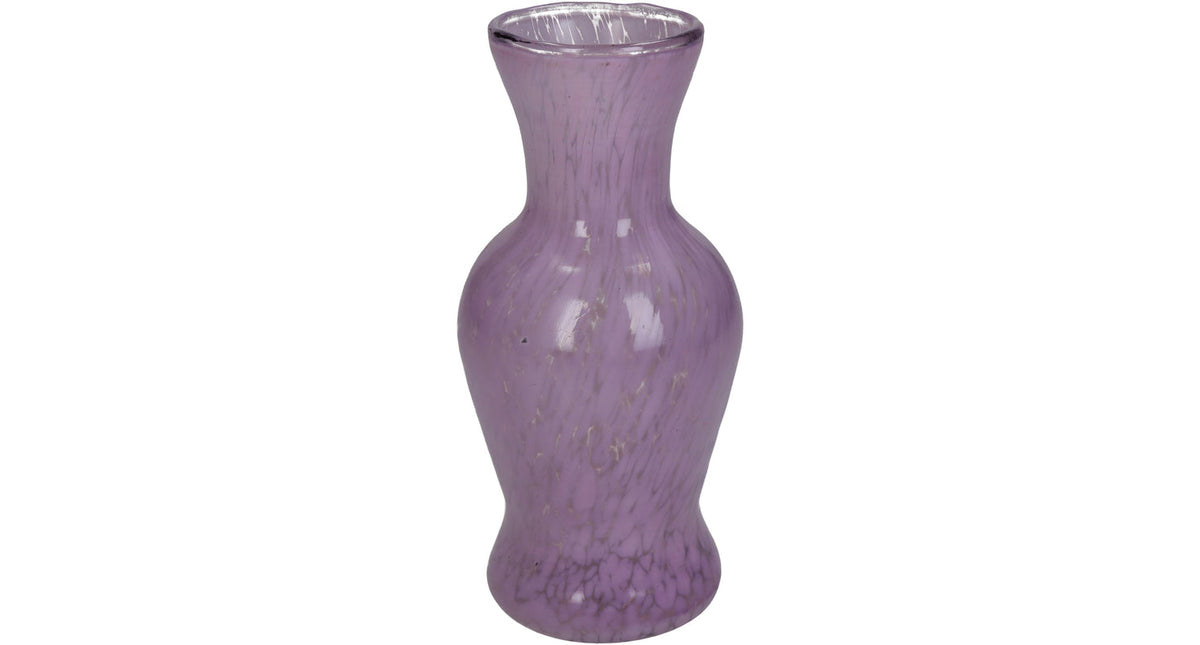 Vase glass lilac 8x8x16cm