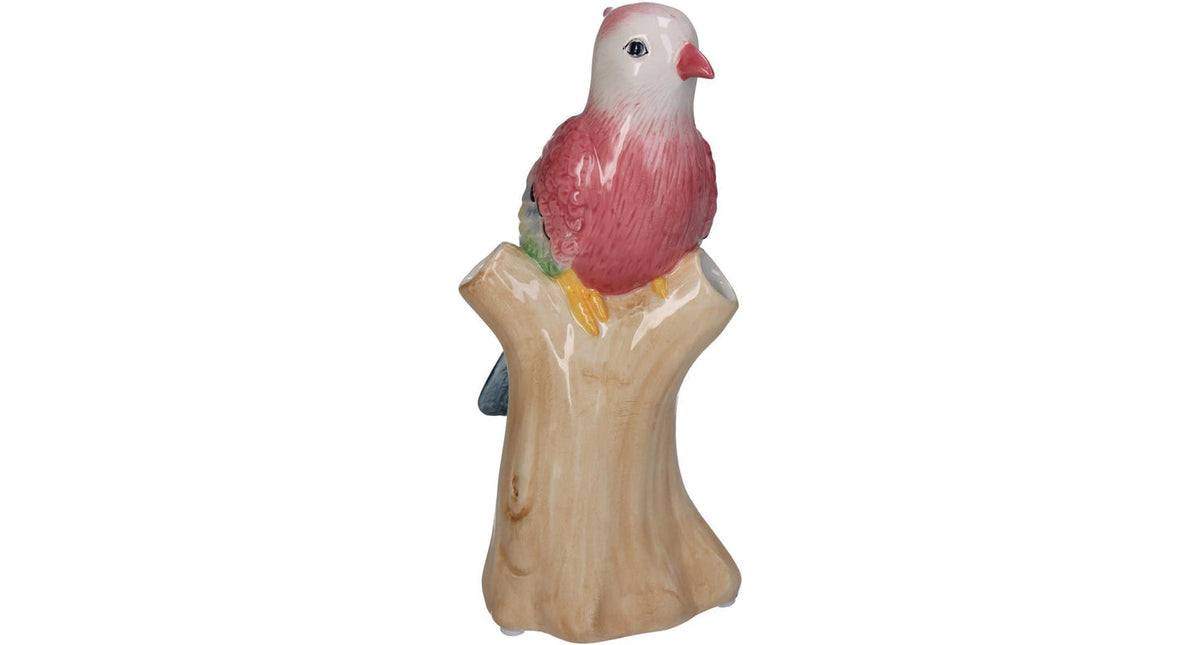 Ornament bird dolomite multi 8.5x8.5x20cm