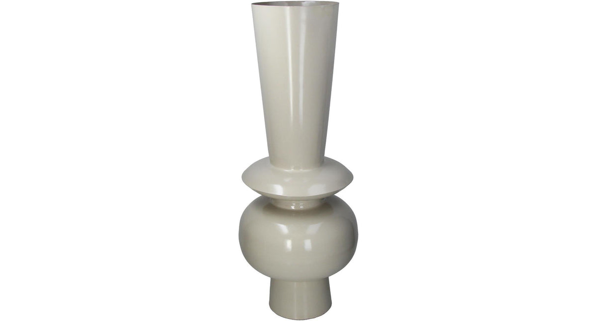 Vase iron ivory 30x30x76cm