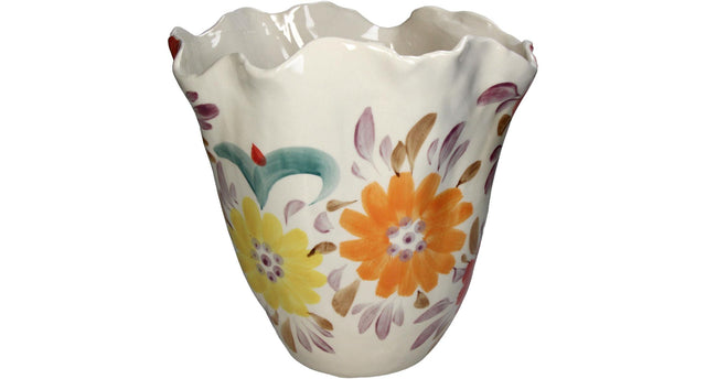 Vase flowers 28.5x27x28cm fine earthenware multi