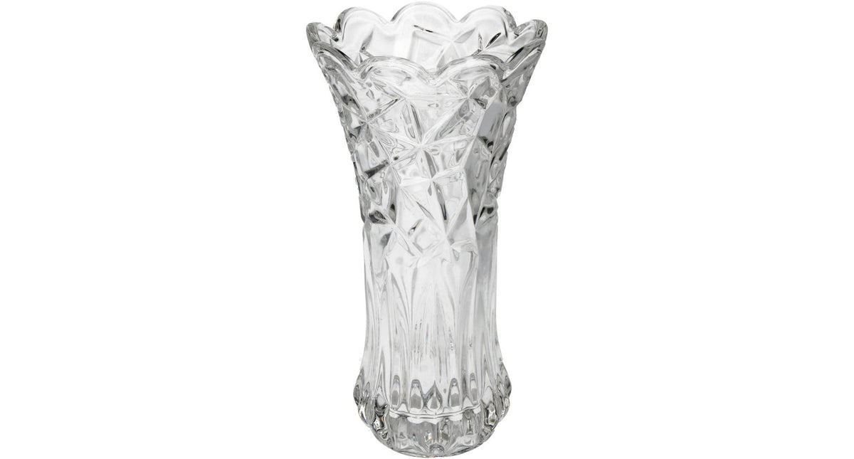 Vase glass clear 12.5x12.5x24cm