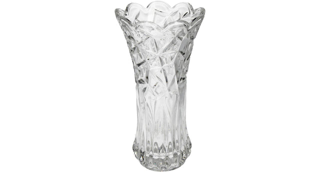 Vase glass clear 12.5x12.5x24cm