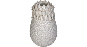 Vase stoneware white 19x19x29.5cm