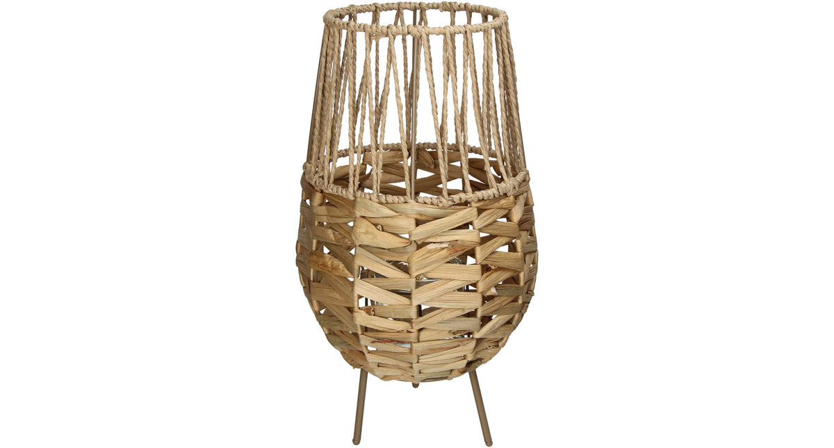 Lantern water hyacinth natural 25x25x44cm