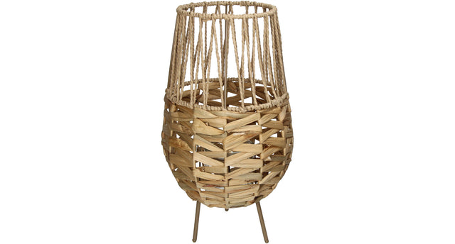 Lantern water hyacinth natural 25x25x44cm