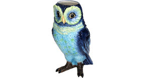 Vase owl dolomite blue 17x15.6x21.3cm
