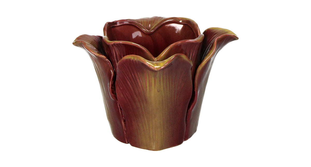 Planter cabbage stoneware purple 15.8x15.8x11cm