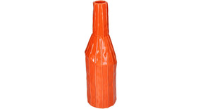 Vase stoneware orange 9.2x9.2x30.7cm