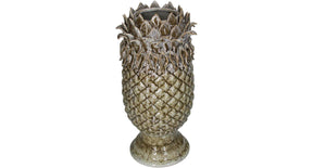 Vase stoneware green 17,5x17,5x35cm