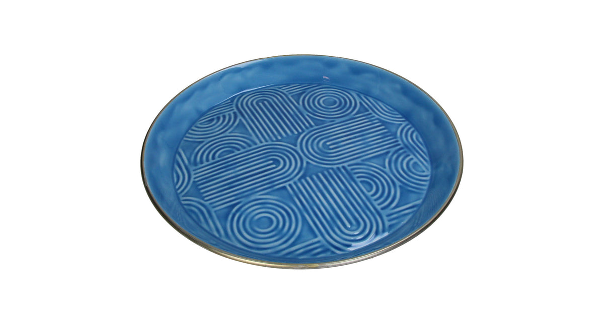 Plate iron blue 42x42x4cm