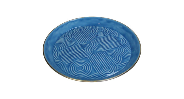Plate iron blue 42x42x4cm