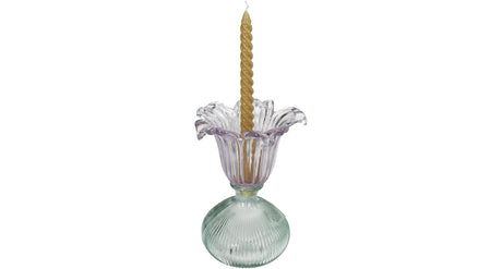 Hd vase glass multi 16x16x23cm lilac-blue