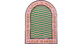 Photo frame zinc alloy pink 10x15cm ''love is...''