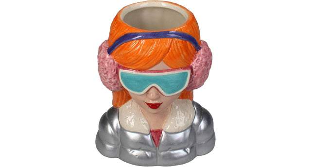 Vase fashion lady dolomite multi 13.8x9.2x16.5cm