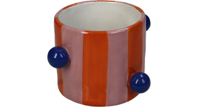 Planter stoneware multi 14.5x14.5x9.5cm