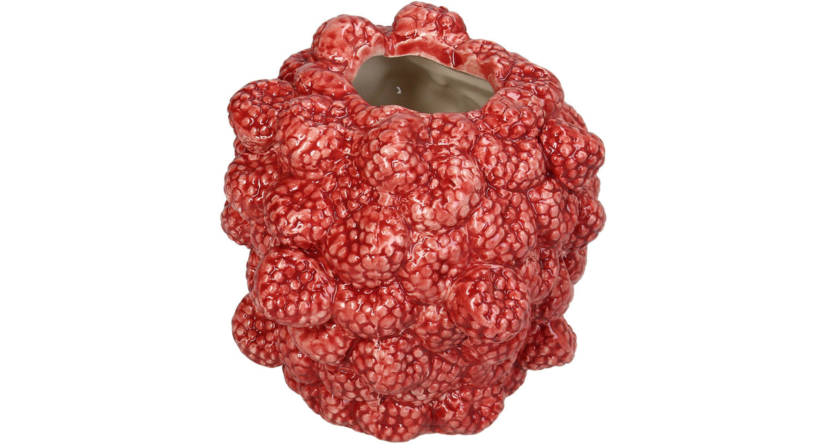 Vase raspberry dolomite red 12.3x12.3x12.6cm