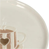 Kersten bord coffee keramiek bruin 13.5x13.5x1.3cm