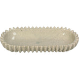 Kersten schaal keramiek beige 26.5x12.5x4.5cm