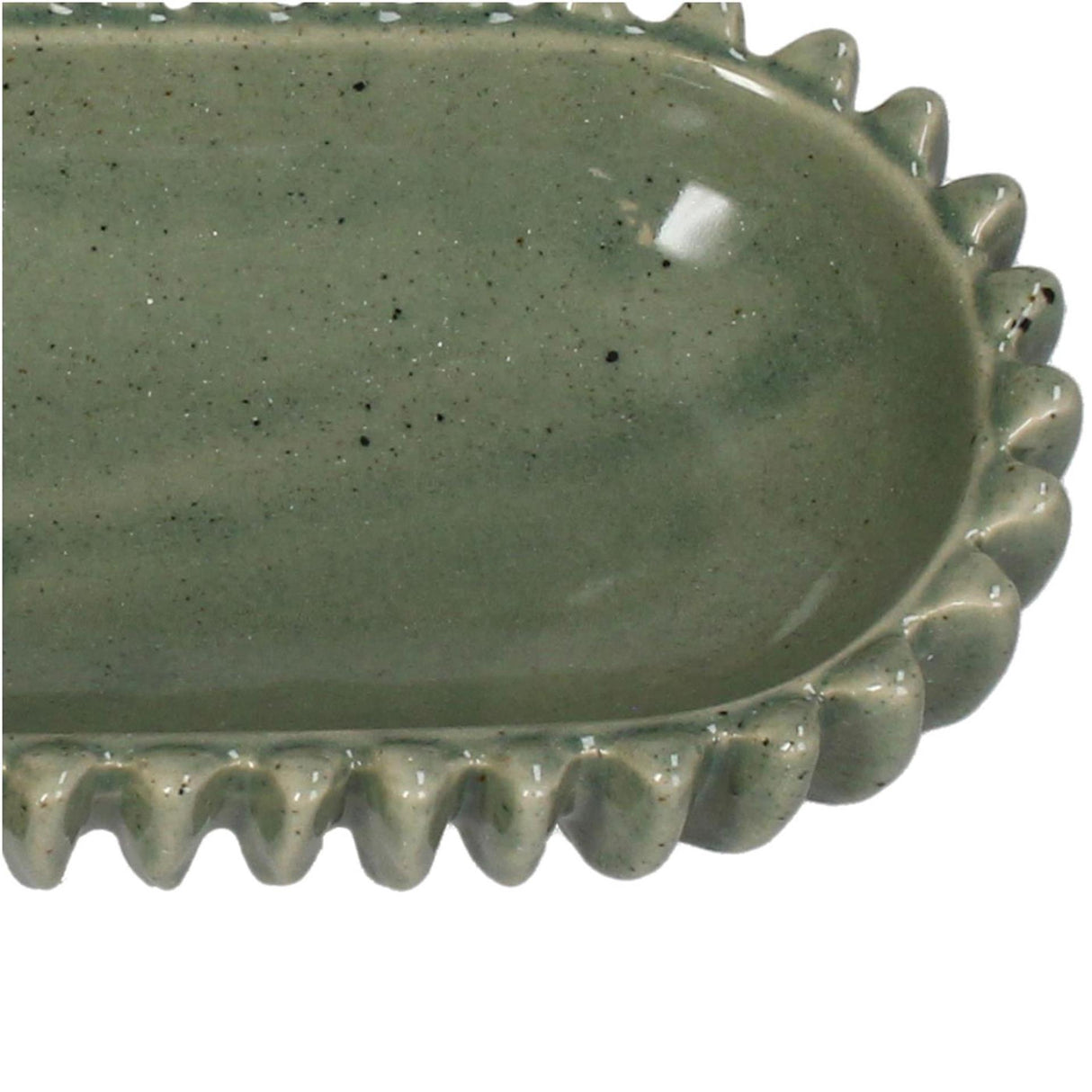 Kersten schaal keramiek green 26.5x12.5x4.5cm