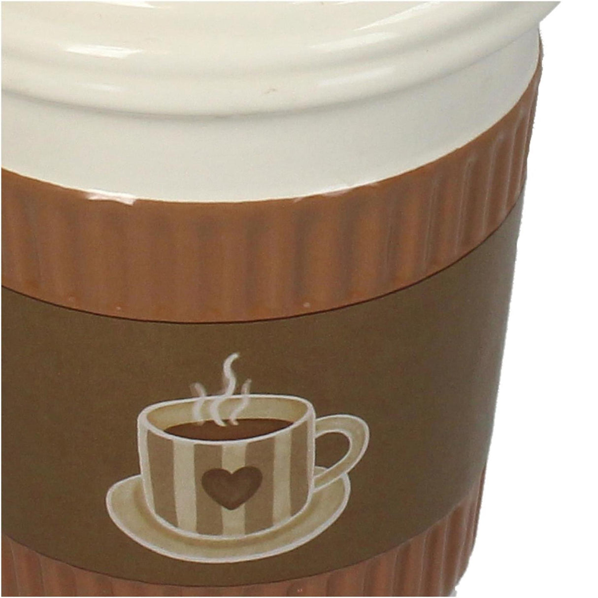 Kersten bloempot coffee cup fijn aardewerk brown 11x11x16.5cm