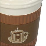 Kersten bloempot coffee cup fijn aardewerk brown 11x11x16.5cm